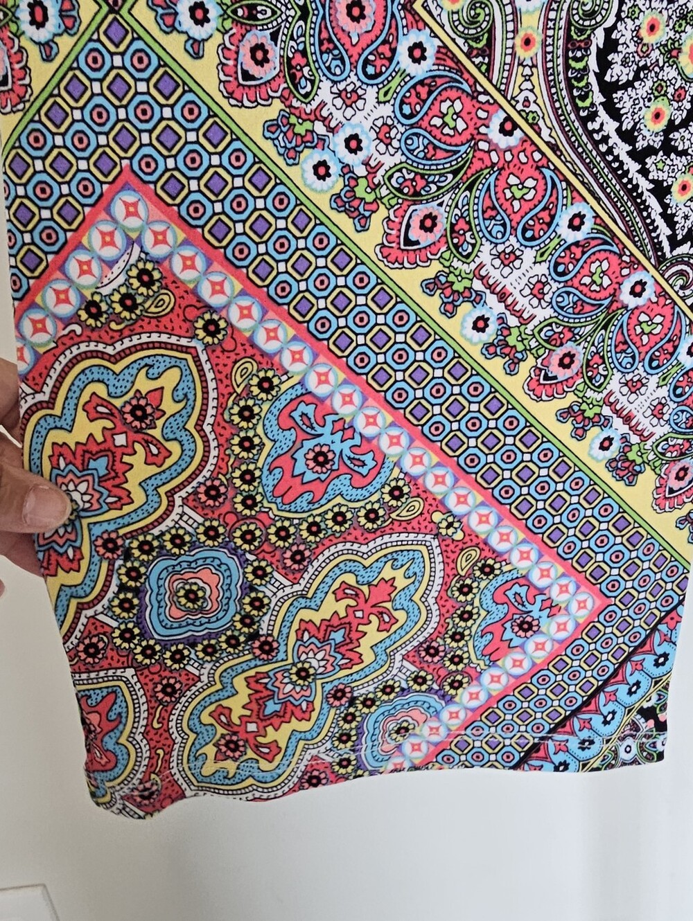 cha cha vente Multicolor Patchwork Wide-Leg Palazzo Pants SZ Small - Picture 7 of 7